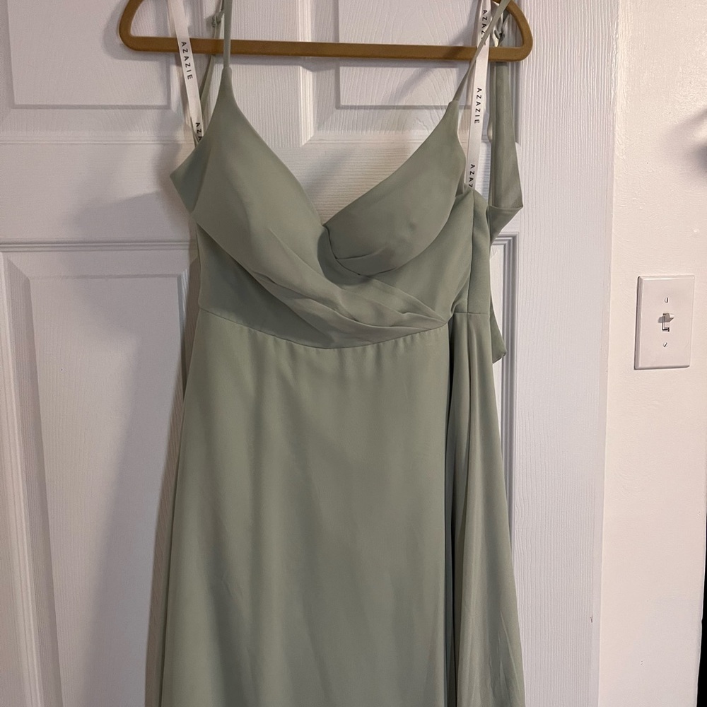 Azazie Davis Bridesmaid Dress in Sage Green